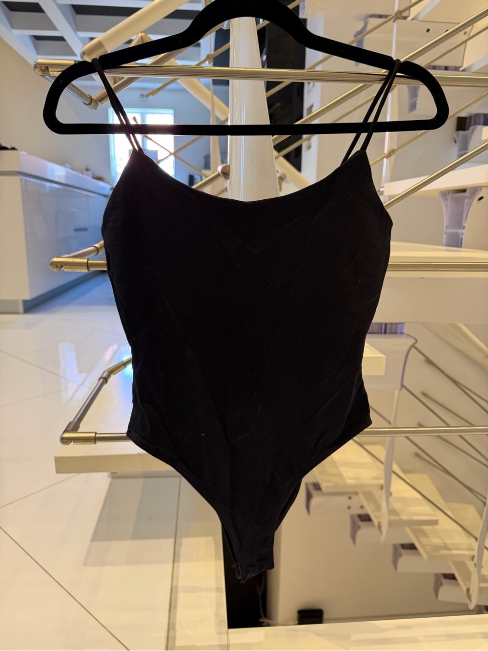 Zara Satin Effect Bodysuit – Black | Size Medium | NWT